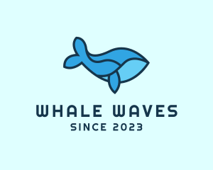 Aquatic Whale Waterpark logo design