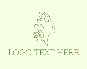 Woman - Herbal Cosmetic Skin Care logo design