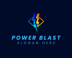 Power Lightning Energy logo design