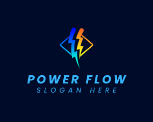 Power Lightning Energy logo design