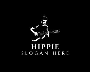 Acoustic Guitar Musician Logo