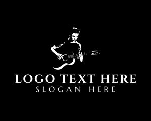 Acoustic Guitar Musician Logo