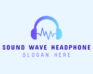 Headphone - Audio Headphone Waves logo design