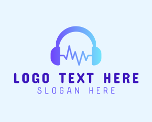 Music App - Audio Headphone Waves logo design