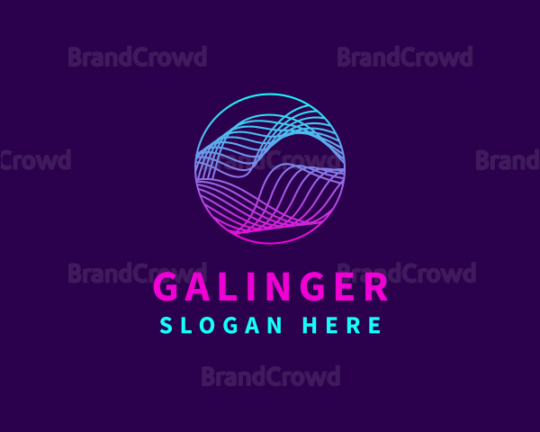 Round Gradient Waves Logo