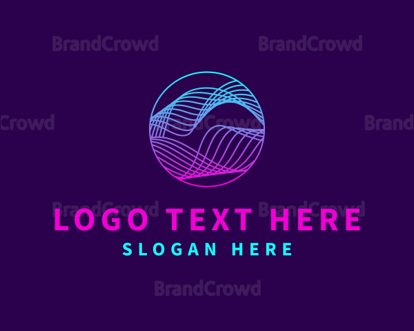 Round Gradient Waves Logo