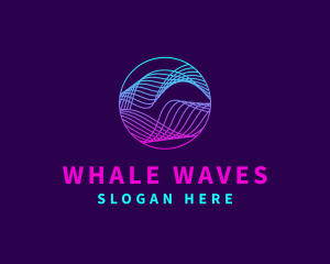 Round Gradient Waves logo design