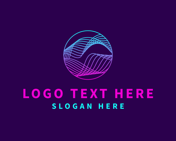 Business Consultant - Round Gradient Waves logo design