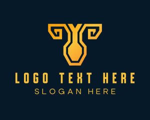 Letter T - Ancient Artifact Letter T logo design