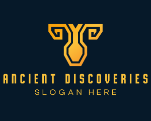 Archaeologist - Ancient Artifact Letter T logo design