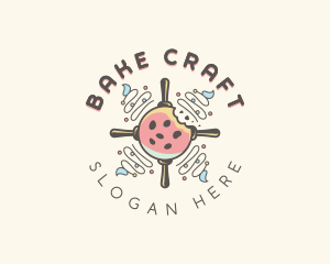 Ice Cream Cookie Dessert logo design