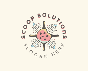 Ice Cream Cookie Dessert logo design