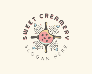 Ice Cream Cookie Dessert logo design