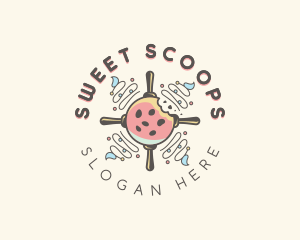 Ice Cream Cookie Dessert logo design