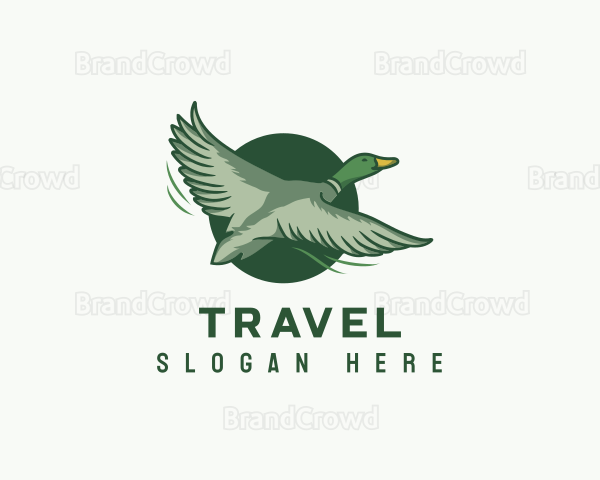 Flying Duck Bird Logo