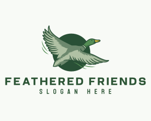 Poultry - Flying Duck Bird logo design