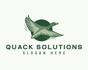 Duck - Flying Duck Bird logo design