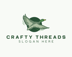 Flying Duck Bird logo design