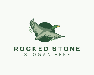 Flying Duck Bird logo design