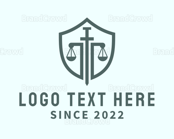 Justice Sword Shield Logo