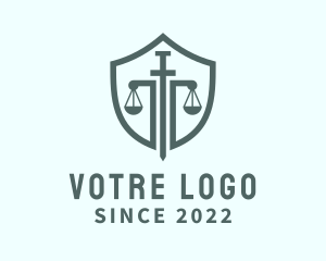 Safety - Justice Sword Shield logo design