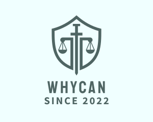 Law School - Justice Sword Shield logo design