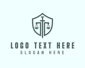 Corporate - Justice Sword Shield logo design