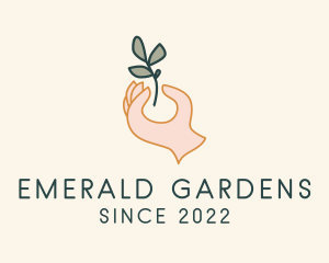 Herbal Plant Hand logo design