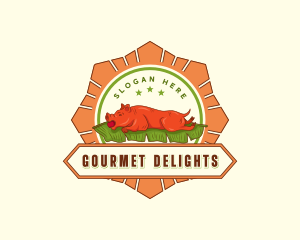 Roast Pig Lechon logo design