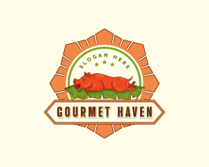 Roast Pig Lechon logo design