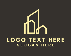 Hostel - Property Building Village logo design