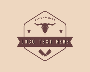 Cattle Ranch - Beef Meat Butcher logo design