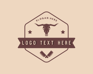 T Bone - Beef Meat Butcher logo design