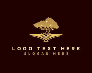 Bonsai - Book Tree Knowledge logo design