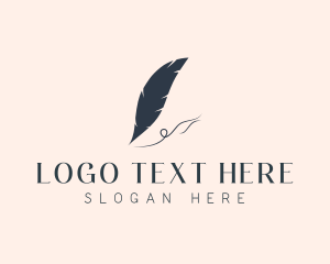 Feather - Quill Writing Blog logo design