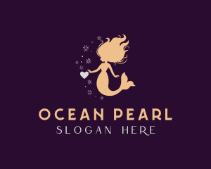 Mermaid - Mermaid Heart Sparkle logo design