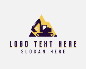 Industrial Mountain Excavator logo design