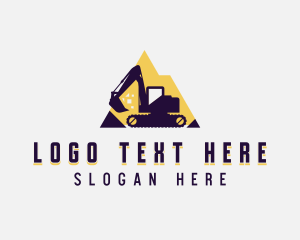 Mining - Industrial Mountain Excavator logo design