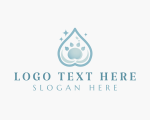 Drop - Paw Pet Groomer logo design