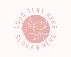 Yoga Studio - Pink Yoga Wellness logo design