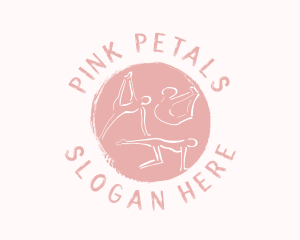 Pink Yoga Wellness logo design