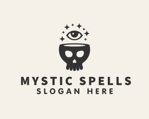 Witchcraft - Mystic Skull Eye logo design