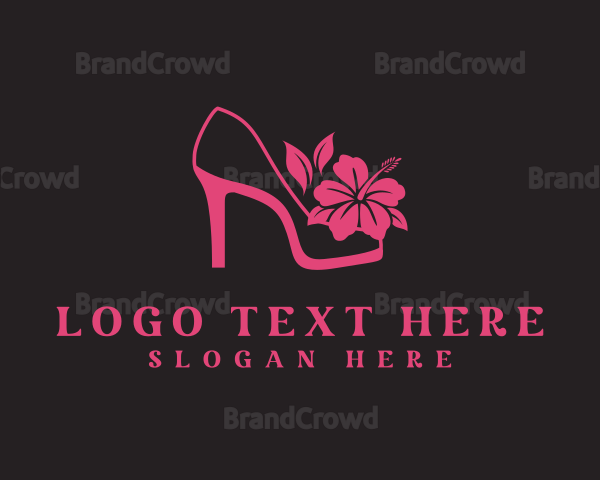 Floral Shoe Stiletto Logo