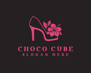 Hibiscus - Floral Shoe Stiletto logo design