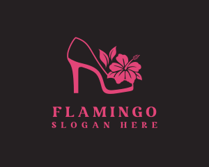 Heels - Floral Shoe Stiletto logo design