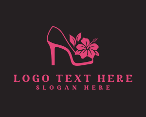 Floral Shoe Stiletto Logo