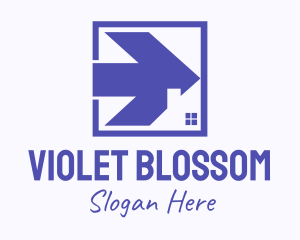 Violet House Arrow logo design