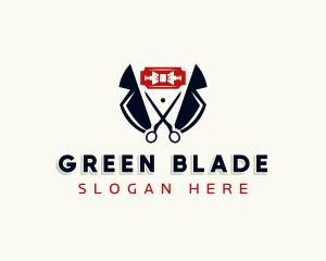 Barber Gentleman Blade logo design