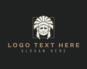 Tribal - Tribal Chieftain Cinema logo design