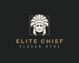 Chief - Tribal Chieftain Cinema logo design